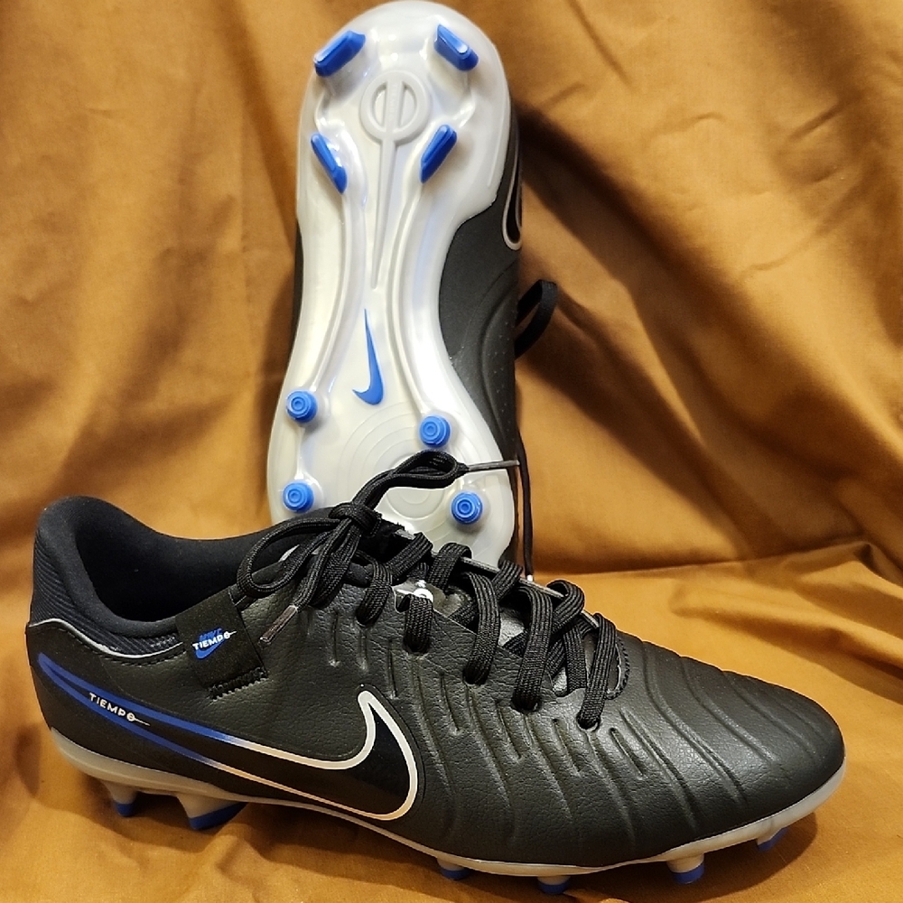 Nike Black and Blue Soccer Cleats